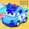 GoGoBus детский автомобиль, игрушки для мальчиков, задняя часть автомобиля, школьный автобус, пожарная машина Гете, полицейская подарочная коробка, игрушки для моделирования сцены