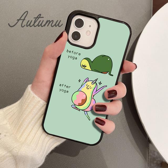 Милый чехол для телефона с рисунком авокадо для iPhone 11 12 13 14 Pro Max mini X XR XS SE 2020 6S 7 8 Plus Samsung Galaxy S21 S22