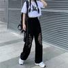 High Waist Wide Leg Pants Summer Thin Section Large Size Loose and Thin Hollow Sports Casual Pants Women
