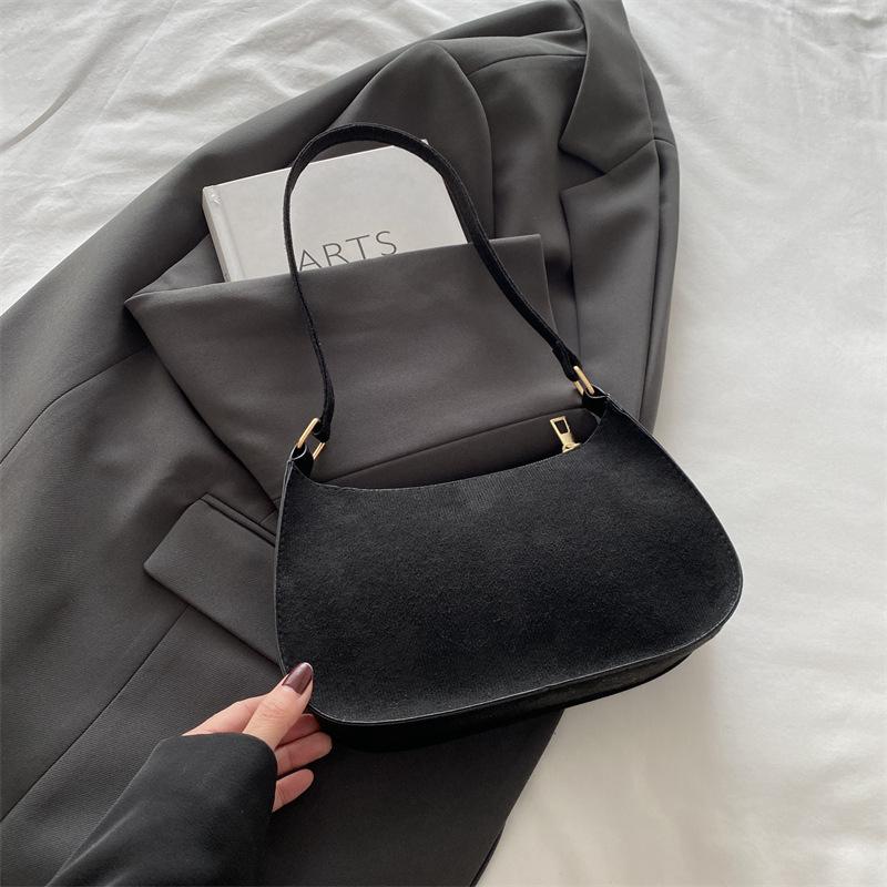 Дизайнерская сумка на одно плечо с подмышкой, женская, корейская, зимняя, модная, с текстурой, иностранная, в стиле полумесяца