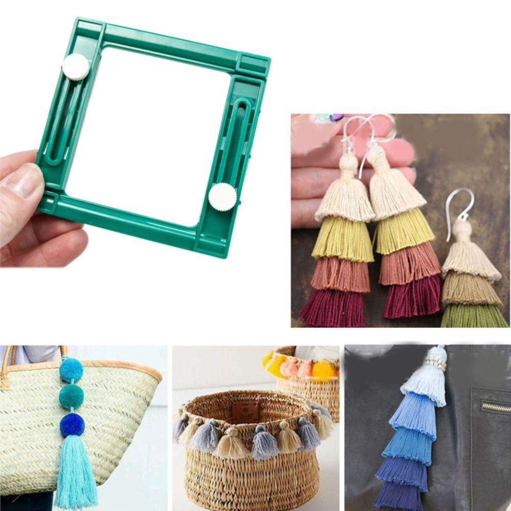 Kids Hand-knitting Tassel Maker Manual DIY Craft Ajustable Tassel Tool Plastic Handmade Weaving Tools Sewing Supplies