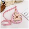 Printed Shoulder Capybara Crossbody Chest Bag Children Cartoon Leisure Outdoor