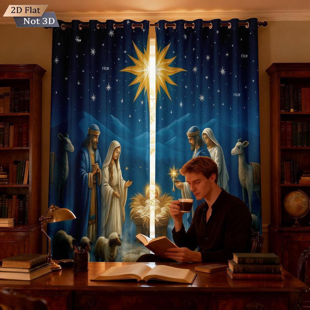 Рождественские и Благодарственные Утолщенные Цифровые Печатные Блэкаут Шторы - Настраиваемое Изображение