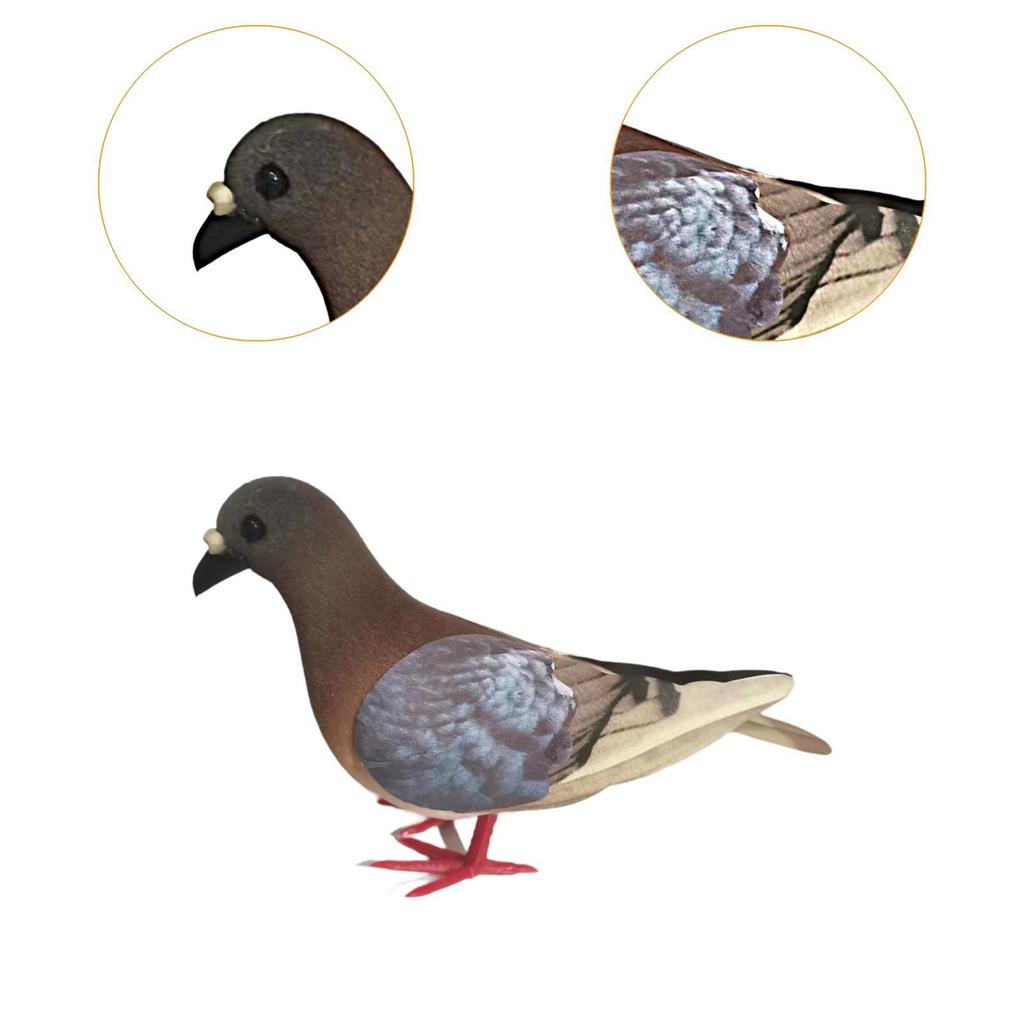 Realistic Pigeon Statue Artificial Bird Figurine Miniature Imitation Dove for Indoor Wedding Shelf Decor