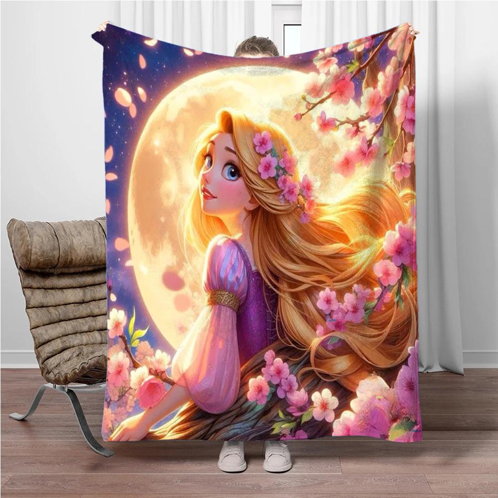 Cartoon Rapunzel Flannel Blanket Children Warm Soft Blanket for Sofa Bed Cover Blanket Suitable for Birthday Souvenir Gifts