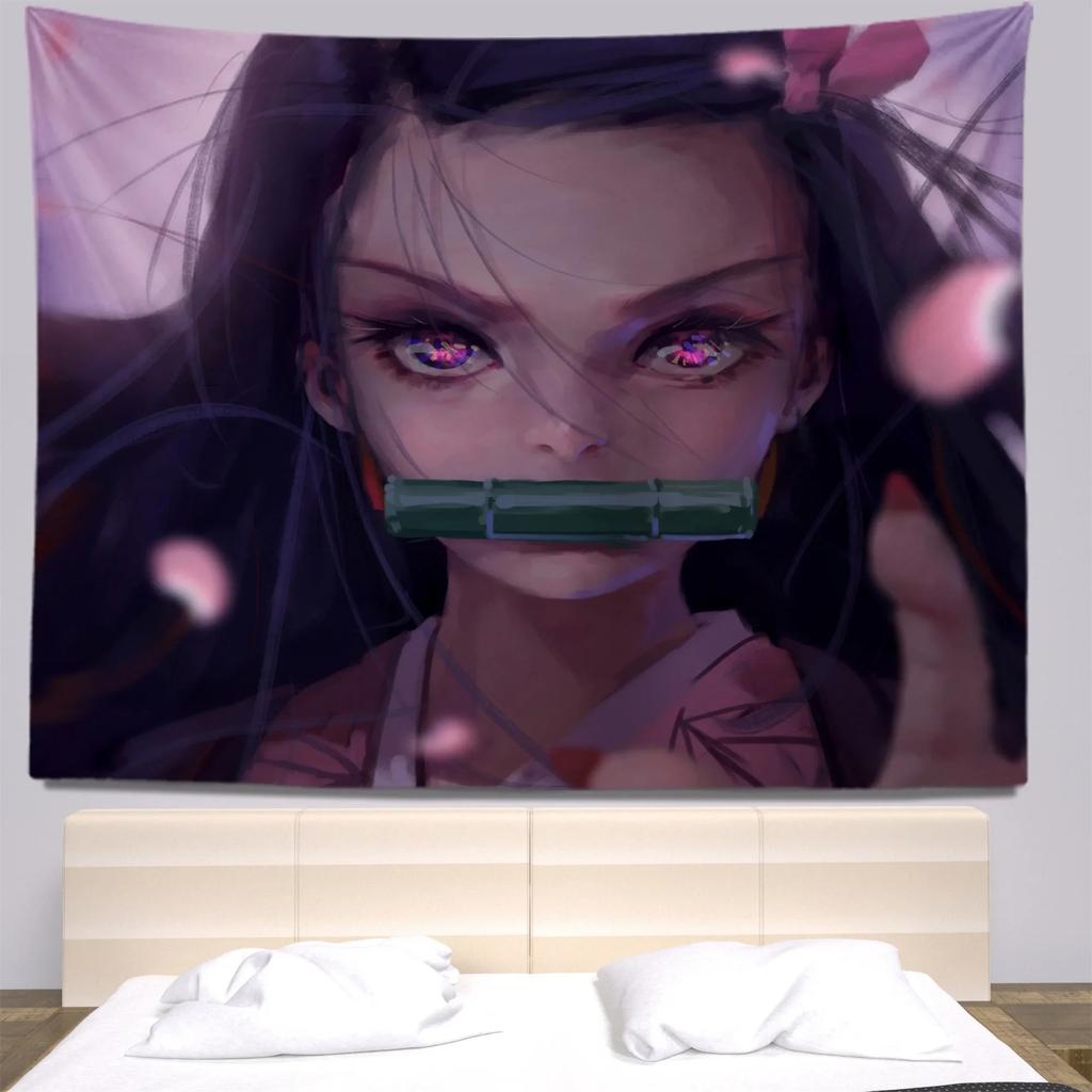 Декоративный гобелен в стиле иллюстрации персонажа из мультфильма для украшения стен дома, офиса, гостиной, гобелен