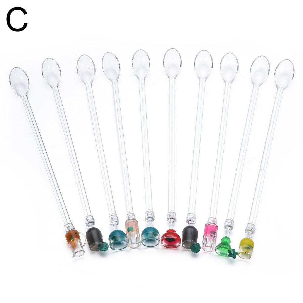 10Pcs/Set Colorful Bar Tool Acrylic Stirring Sticks Mixing Sticks Cocktail Drink Stirrers
