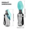 800ml Dog Water Bottle Large Capacity Portable Dog Drinking Bottle with Foldable Bowl Leakproof Pet Travel Bottle Pet Supplies