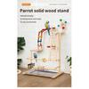Floor Pepper Wood Parrot Play Stand Natural Chewable Training Perch Platform for Hand Raised Birds