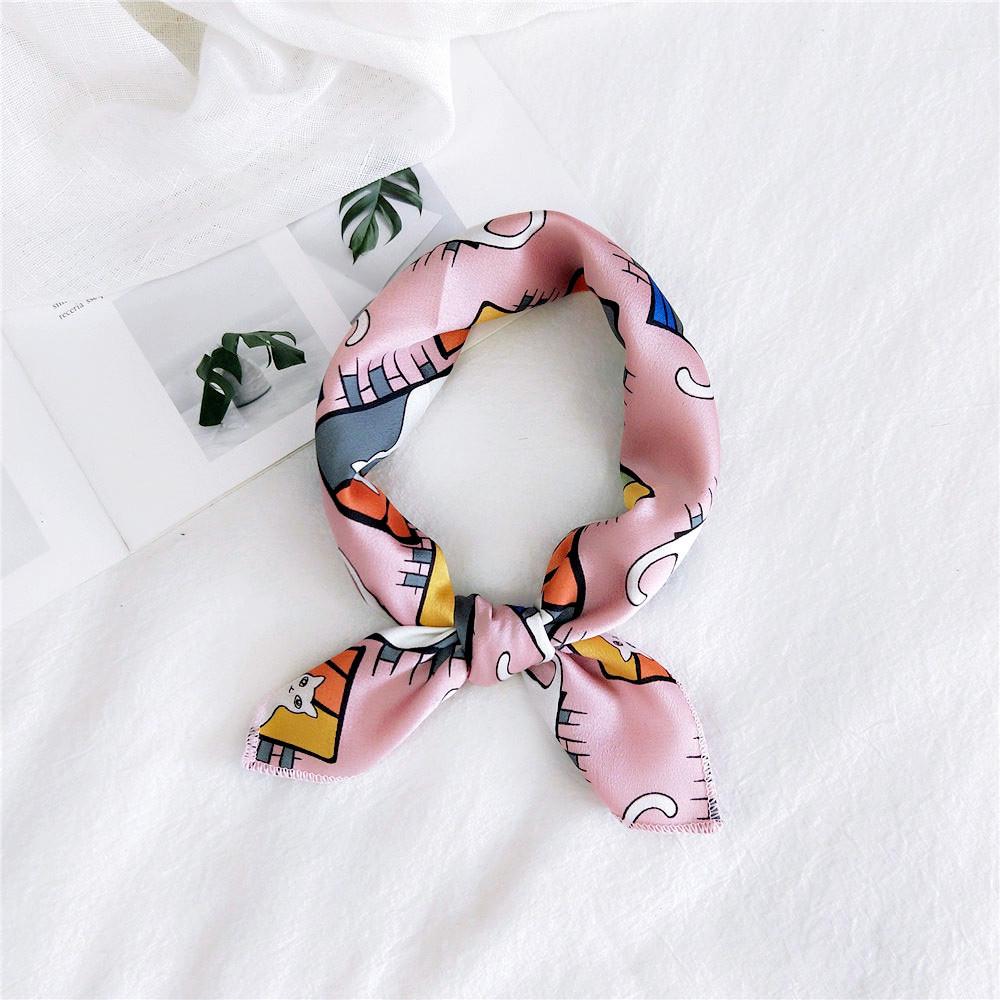 50 шелковых квадратных платков: Универсальные весенне-летние шейные платки для женщин - корейский стиль