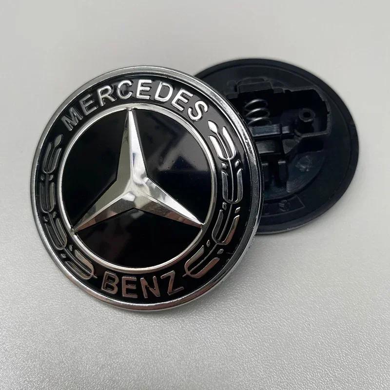 C200 E200 Новый Для Mercedes Benz 57 мм ABS Новый Сине-Черный Звезда На Капот Автомобиля Накладка Значок Эмблема На Капот Для Mercedes Benz AM