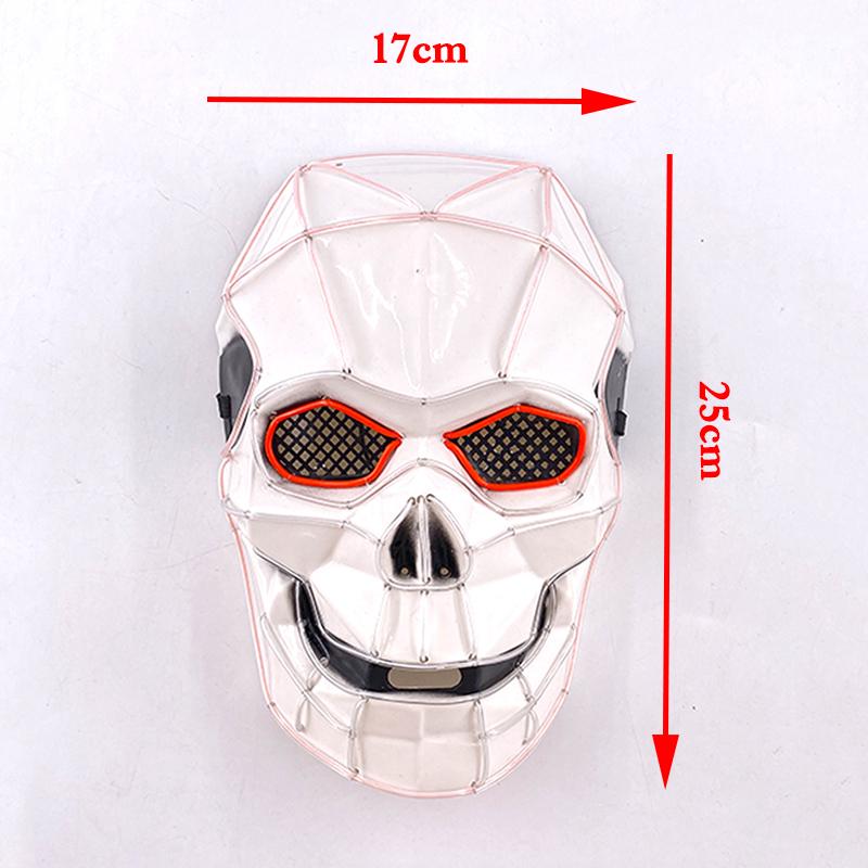 Halloween Skull Light Up Masks Scary Disguise Costumes Dexoration Cosplay Anime Killer Mask Luminous Skull Masks Skeleton Mask