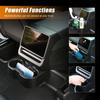 cfseh5 3-In-1 Design Rear Seat Cup Holder Organizer For Tesla Model Y Juniper 2025+ & Model 3 Highland 2024+ Retractable and Foldable