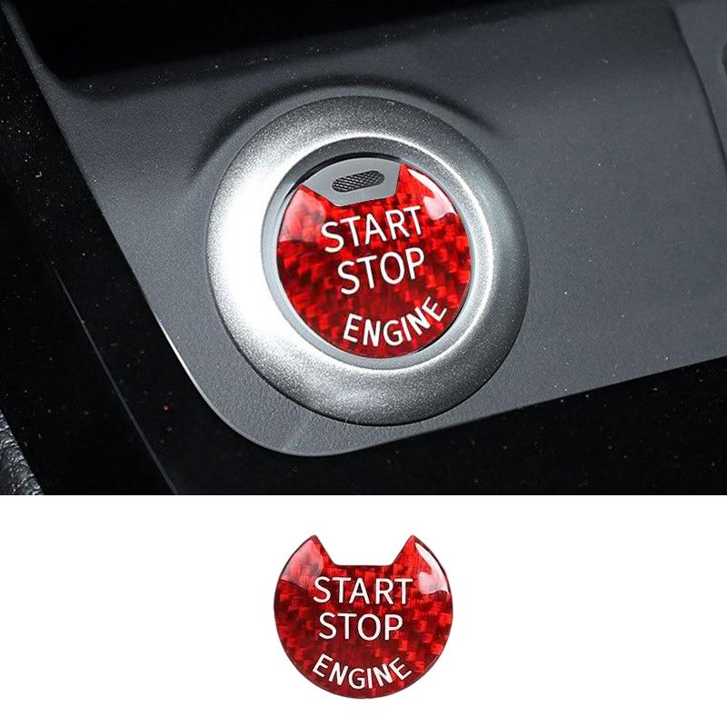 Real Carbon Fiber Car Engine Start Stop Push Button Cover Sticker For Nissan Infiniti Car Sticker Interior Accessories