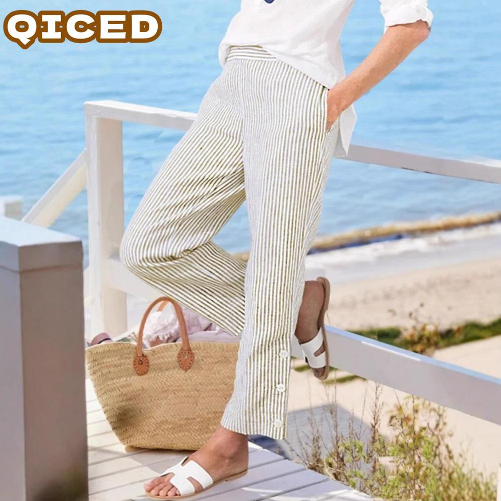QICED Женские модные повседневные брюки и капри