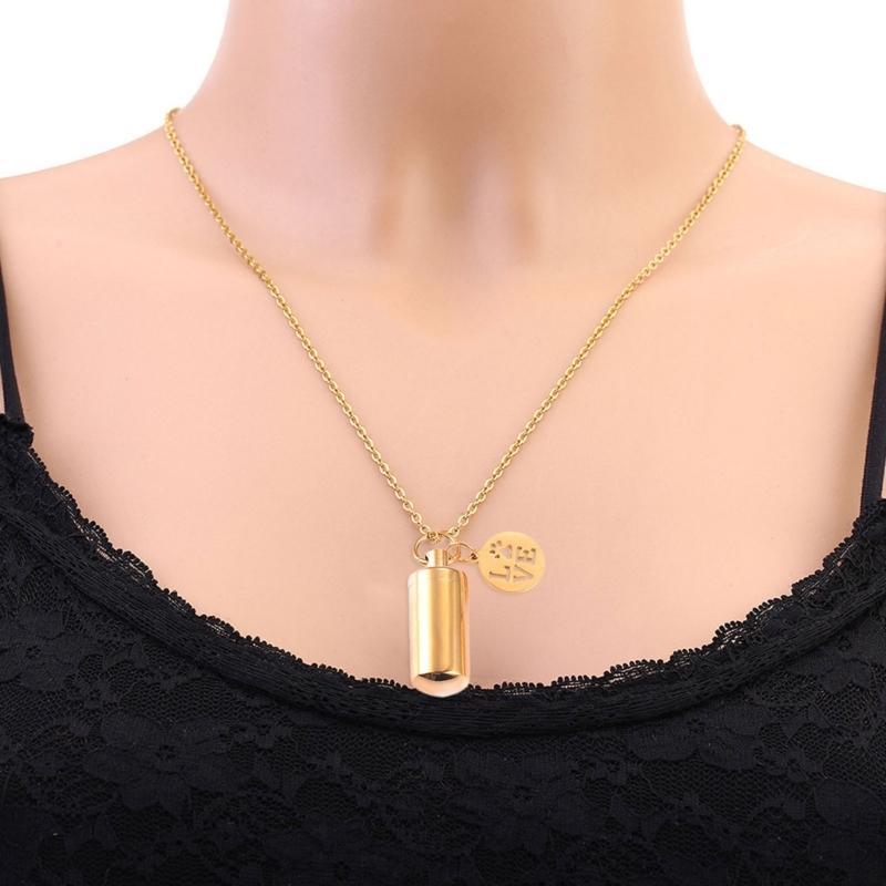 Memorial Dog Urns Necklace Pet Cremation Urn Pendant Cat Urn Necklace with Hollowout Paw Pet Memory Keepsakes Urn Holder