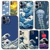 Модный Чехол для Телефона 'Большая Синяя Волна' Для iPhone 16e 15 14 13 12 11 Pro Max XS X XR SE 7 8 Plus Чехол iPhone 16 Мягкая TPU Накладка