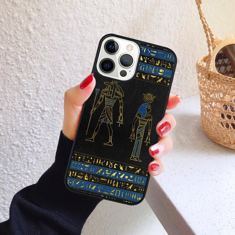 Чехол для телефона с египетскими иероглифами для iPhone 17 Air 16 15 14 12 13 PLUS 11 PRO MAX Задняя крышка Fundas