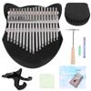 Kalimba Crystal Fox Shape Thumb Piano Kit 17 Key Beginner Music Instrument with BagBlack