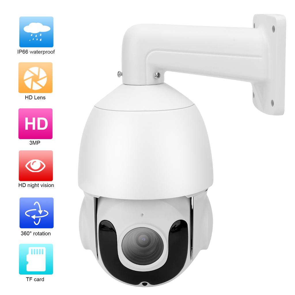 3MP 30x Zoom HD IP Camera IP66 Waterproof Infrared Night View 100?240V Prise AU