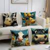 Funny Animals Cow Giraffe Pillow Case Short Plush Print Cushion Cover Square Throw Pillow Covers Sofa Home Decor