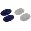 2 Pairs Sew-on Oval Elbow/Knee Patches Repair Sewing Applique Grey/Blue