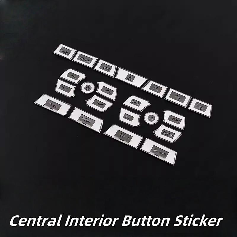 For Jaguar XF XJ 2010-2019 Stainless Steel Black Car Central Control Multimedia Air Button Cover Trim Sticker Car Accessories lqrd4