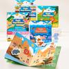 Reusable Cartoon Animal Scene Stickers for Kids DIY Hand-on Puzzle Learning Cognition Puzzle Book Educational Toy Gift for Child