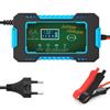 1PC Anchtek Battery Charger 12V Pulse Repair LCD Display Smart Fast Charge AGM Deep Cycle GEL Lead-Acid Charger For Motorcycle Car