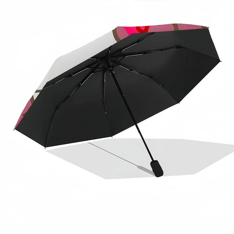 1pc Hello Kitty Automatic Opening/Closing Umbrella with Convenient Three-Fold Design, 8-Bone Iron Frame, Outdoor Use, Perfect Gift for Fans, Travelers