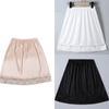 Thin JK Underpants Lace Edge Underskirt Women Petticoats Anti-Lighting Underskirt Silk Dress Slip