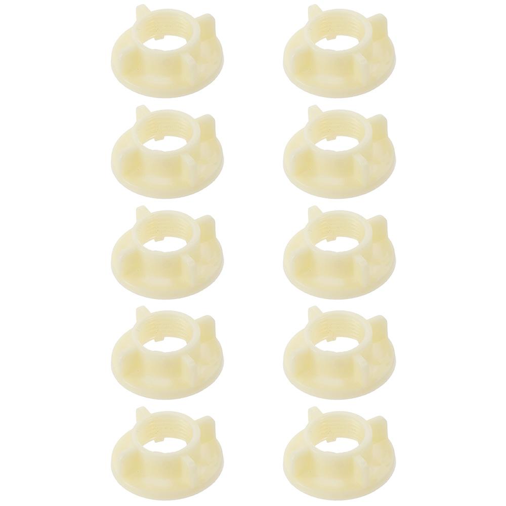 10PCS White Thread Assortment Kit Plastic Faucet Lock Nut Portable Round Nuts Faucet