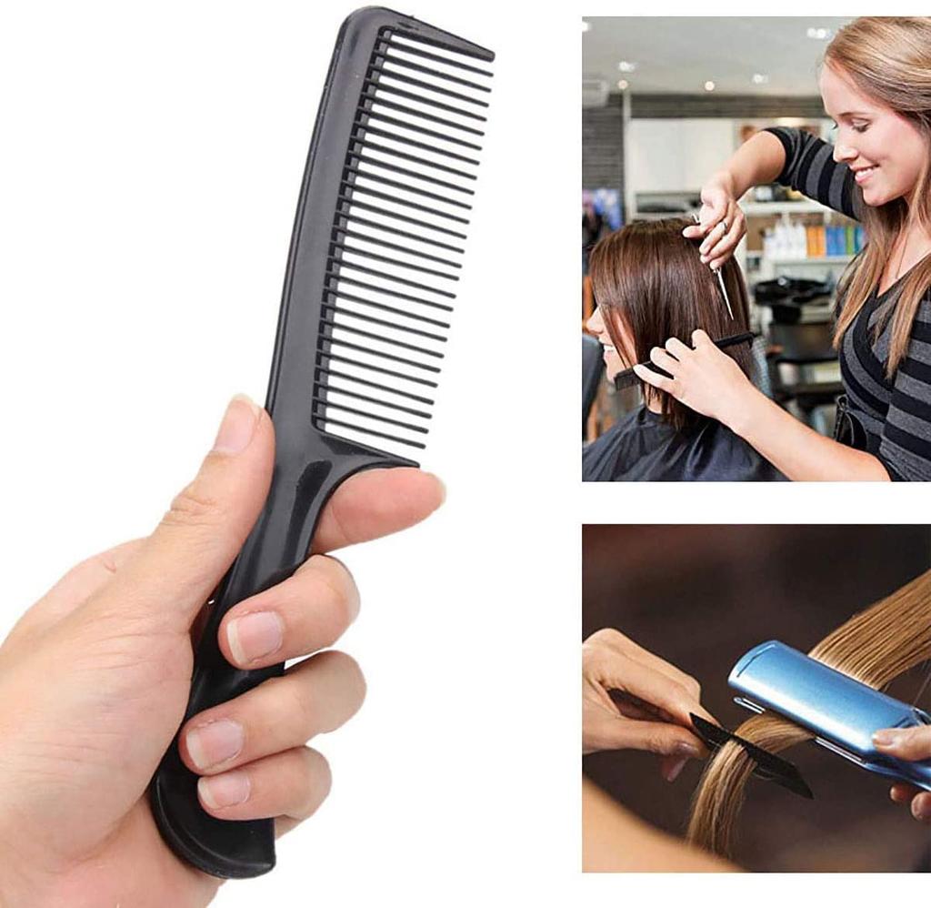 Расческа для волос Уход за волосами Расческа для стрижки Профессиональный набор расчесок Массаж головы Популярная блестящая расческа для волос Красивый уход за волосами 10 пластиковых черных расчесок унисекс [MD]