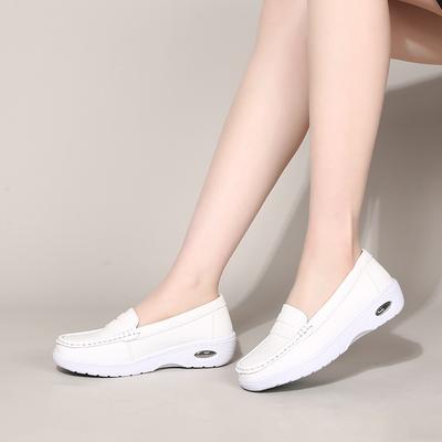 2025 новая женская обувь воздушная подушка обувь медсестры женская одинарная обувь мягкая подошва дышащая универсальная обувь на плоской подошве рабочая белая обувь