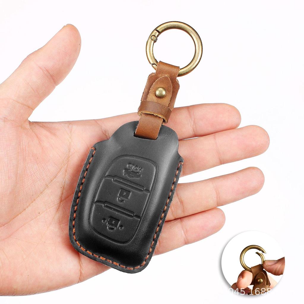 Премиальный чехол для ключей из натуральной кожи для Hyundai IX35, Sonata, Elantra, Verna и Mistra - Защитный чехол
