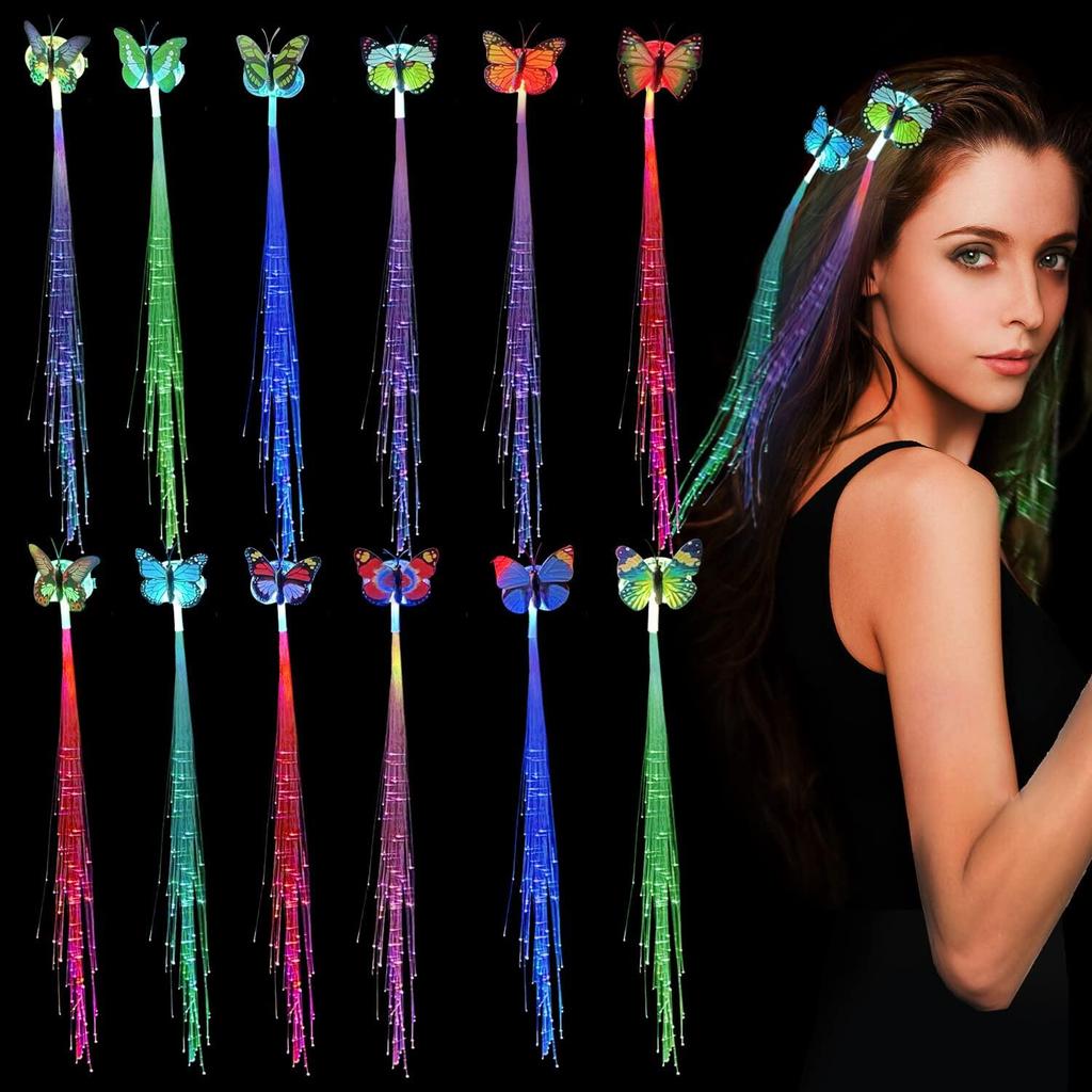 Fashion LED Luminous Hair Scrunchies Light Up Glowing Scrunchy Hair Band For Girls Flashing Hair Tie Hair Rope Hair Accessories