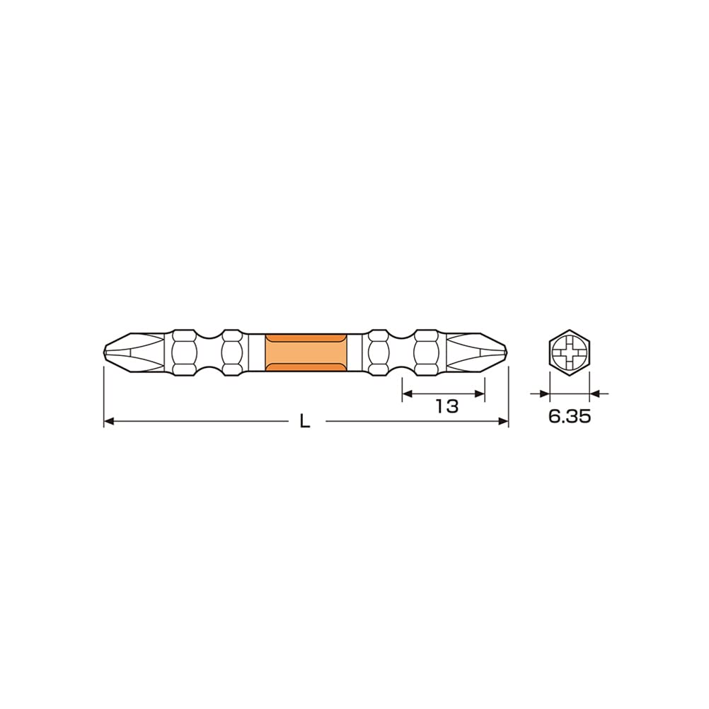 ANEX Ryutyo Покрытый ARH-14M Бит, Двусторонний, Отделка, +2x85, 10 шт.