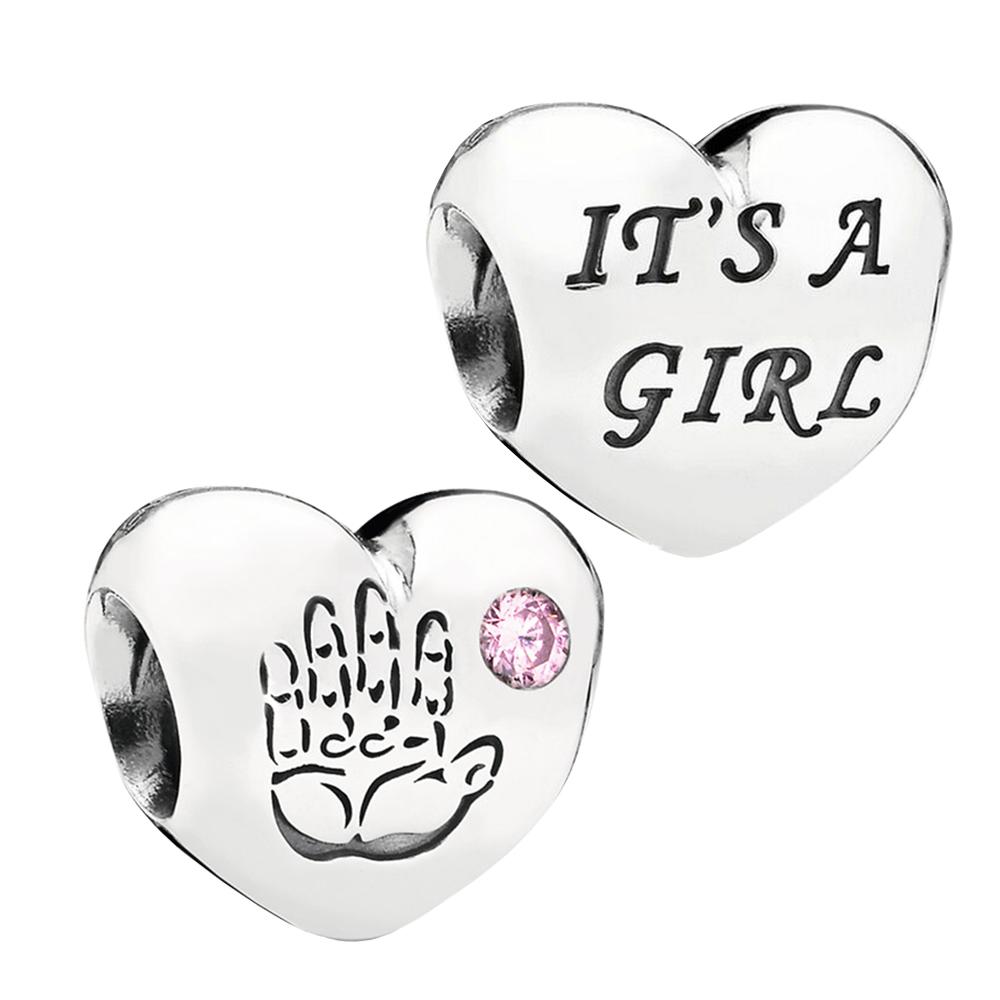 Семейный подвеска в форме сердца S925, серебряная серия «Любовь для мамы», подходит для женщин, браслет, аксессуары, «сделай сам», подарок на День матери