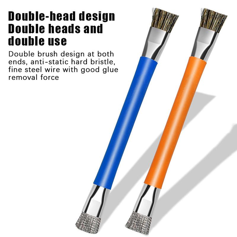 1Pcs Clean Tools Anti-Static ESD Double Headed Brush Hard Brushing Brush Anti-Static Safe Brush For Mobile Motherboard Repair