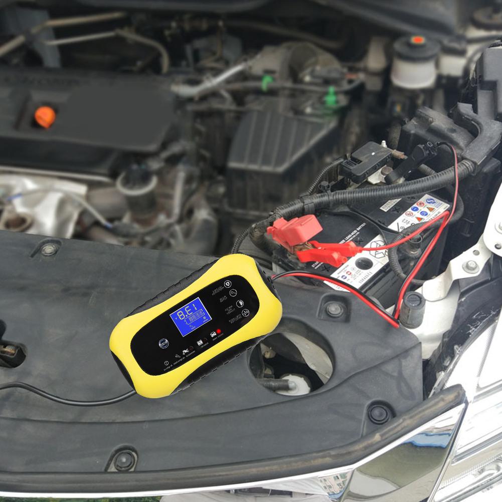 Portable Automatic Battery Charger with LCD Display Power Bank 12V 6A for Motorcycle SUV AGM for Cars Motorcycle RV SUV ATV