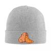 1pc Anime Capybara Eating Pizza Beanie Hat Acrylic Knit Fabric, Lightweight, Stretchable, Toggle Closure, Hand Washable