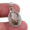 Natural Smoky Quartz Gemstone Handmade 925 Solid Silver Gift Pendant 1.25" m7T12