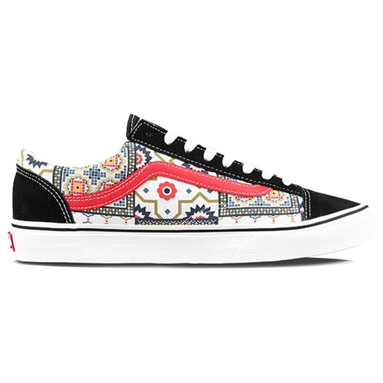 Vans Стиль 36 Марокканская плитка Клетка Кеды Черный/Красный VN0A54F6687