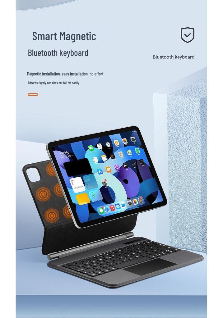 Магнитная подвесная клавиатура Magic Keyboard для iPad Air 11-го поколения и Pro 13 - С подсветкой, с чехлом Sleep Air 5