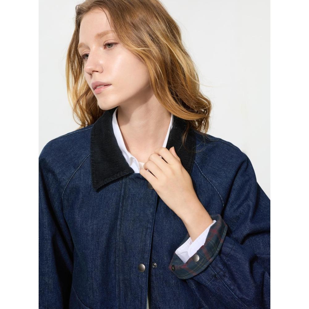 Uniqlo Японская утилитарная короткая джинсовая куртка
