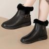 Flat-bottomed Short Boots Women's Winter Mother Shoes Thick Cotton Shoes Middle-aged and Elderly Women's Boots Soft-soled Plus Velvet Leather Shoes