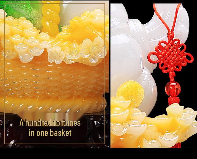 Креативная фигурка из смолы «Сто богатств» в виде капусты - подарок для дома и офиса