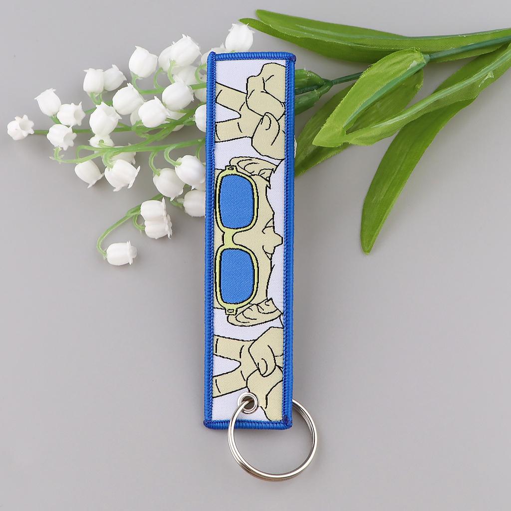 Cool Anime Key Tag Keychain Backpack Holder Goku Master Roshi Cartoon Anime Key Chain Bag Car Keyring Accessories Gifts