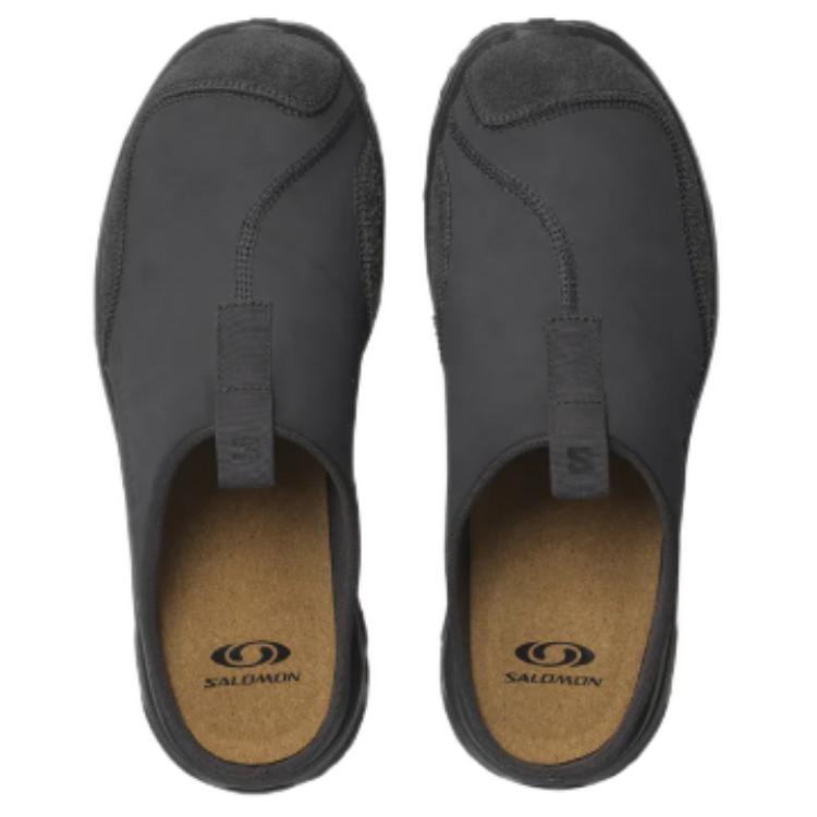 SALOMON Rx Slide Кожаные Минималистичные Нескользящие Шлепанцы с Закрытым Носком Унисекс Шлепанцы Черные 477511