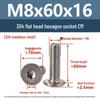 Yigu 304 Stainless Steel Flat Head Hex Socket Screws - M2 To M8 Button Head Machine Screws